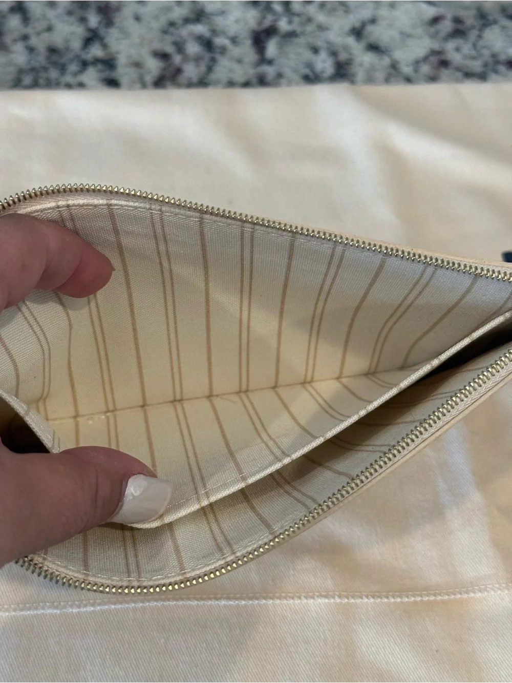 Louis Vuitton Damier Azur Neverfull Pouch